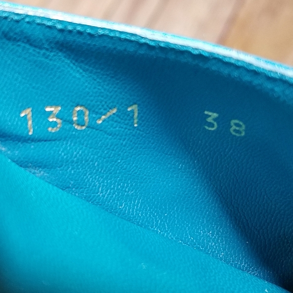 YSL Tom Ford era Nadja blue rosette heels 38 - Picture 9 of 14